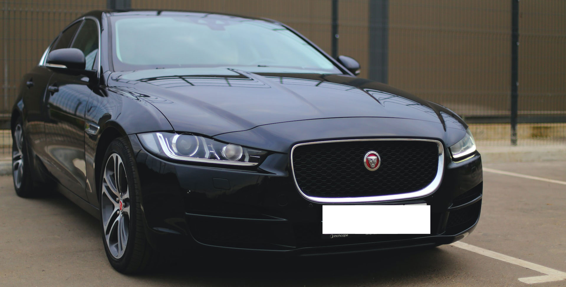 Black Jaguar car in car park