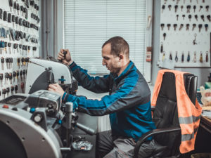 man on working equipment
